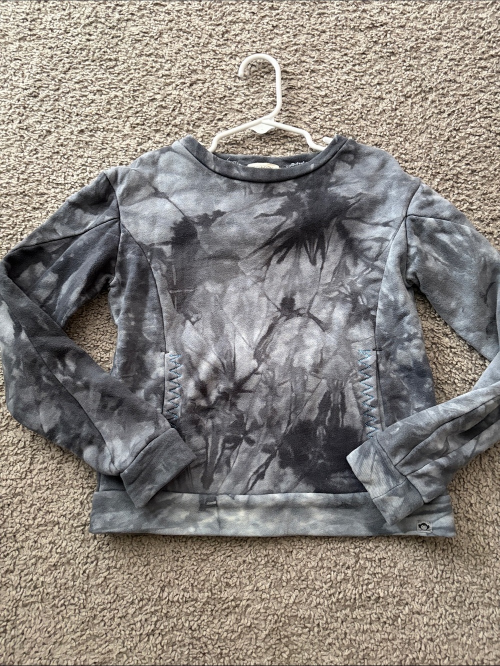 Appaman Gray Tie-Dye Crewneck Sweatshirt